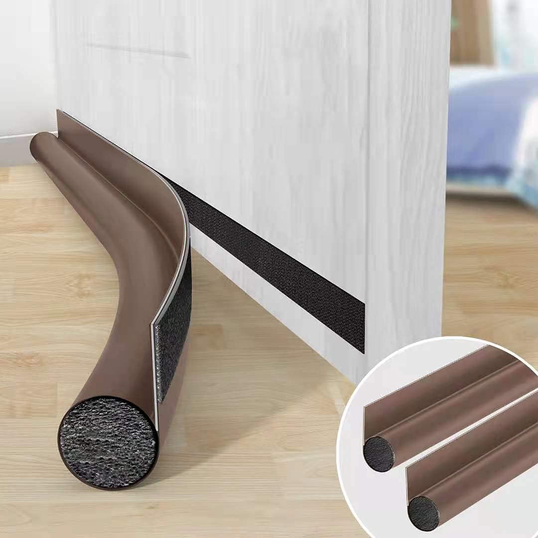 HASTHIP 2 Pack Door Bottom Sealing Strip, 37.4'' Length Flexible Door Draft Stopper Weather Stripping, Self Adhesive Door Gap Strip Suitable for Interior/Exterior Doors (Brown) HASTHIP 2 Pack Door Bottom Sealing Strip, 37.4'' Length Flexible Door Draft Stopper Weather Stripping, Self Adhesive Door Gap Strip Suitable for Interior/Exterior Doors (Brown)